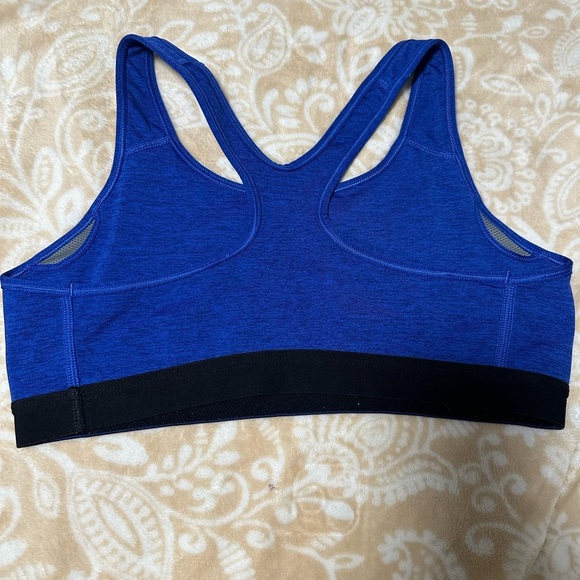 Nike Women Pro Dark Blue Sports Bra Size L - Picture 3 of 6
